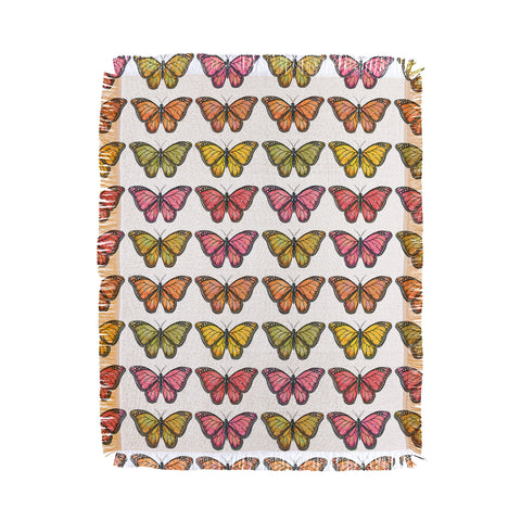 Avenie Butterfly Collection Fall Hues Throw Blanket