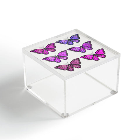Avenie Butterfly Collection Pink and Purple Acrylic Box