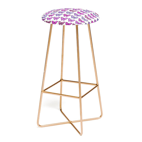 Avenie Butterfly Collection Pink and Purple Bar Stool