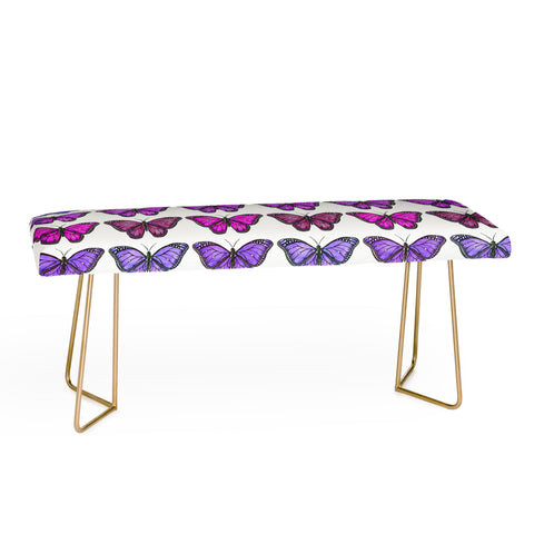 Avenie Butterfly Collection Pink and Purple Bench