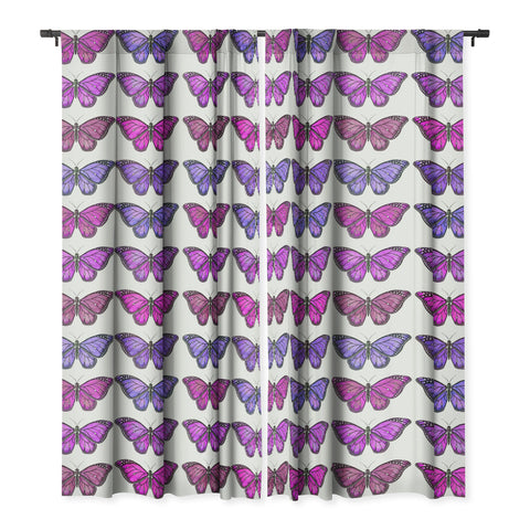 Avenie Butterfly Collection Pink and Purple Blackout Non Repeat