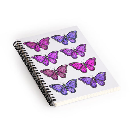 Avenie Butterfly Collection Pink and Purple Spiral Notebook