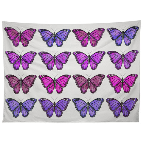 Avenie Butterfly Collection Pink and Purple Tapestry