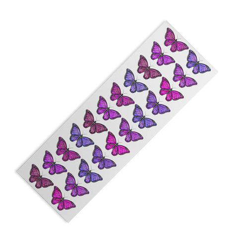 Avenie Butterfly Collection Pink and Purple Yoga Mat