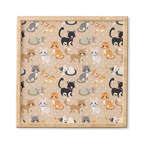 Avenie Cat Pattern Framed Wall Art