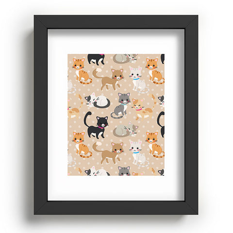Avenie Cat Pattern Recessed Framing Rectangle