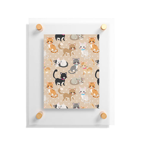 Avenie Cat Pattern Floating Acrylic Print