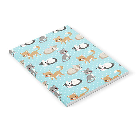 Avenie Cat Pattern Blue Notebook