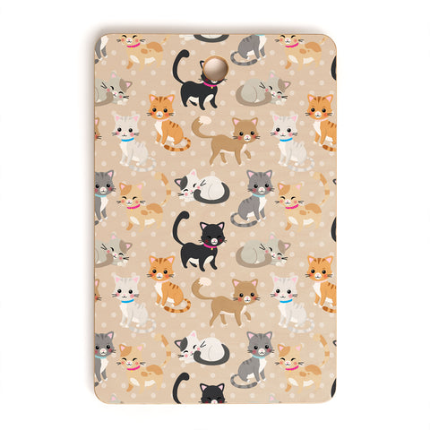 Avenie Cat Pattern Cutting Board Rectangle