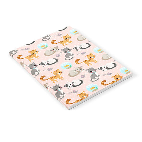 Avenie Cat Pattern Pink Notebook