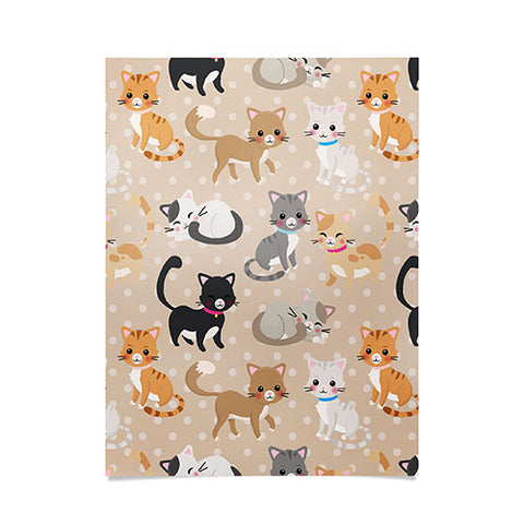Avenie Cat Pattern Poster