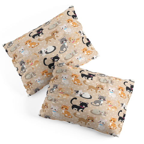 Avenie Cat Pattern Pillow Shams