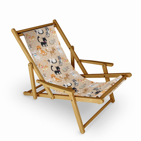 Avenie Cat Pattern Sling Chair