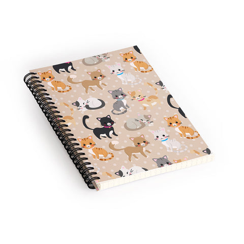 Avenie Cat Pattern Spiral Notebook