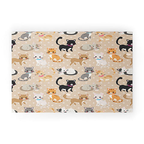 Avenie Cat Pattern Welcome Mat
