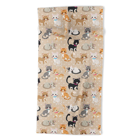 Avenie Cat Pattern Beach Towel