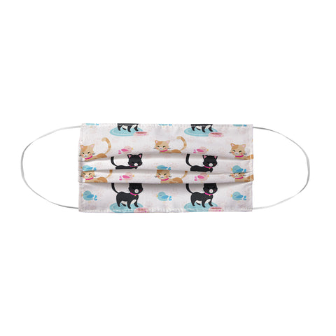 Avenie Cat Pattern With Food Bowl Face Mask