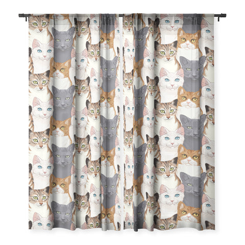 Avenie Cat Portraits Sheer Non Repeat