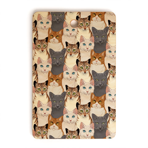 Avenie Cat Portraits Cutting Board Rectangle