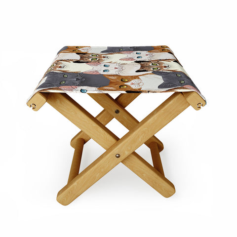 Avenie Cat Portraits Folding Stool