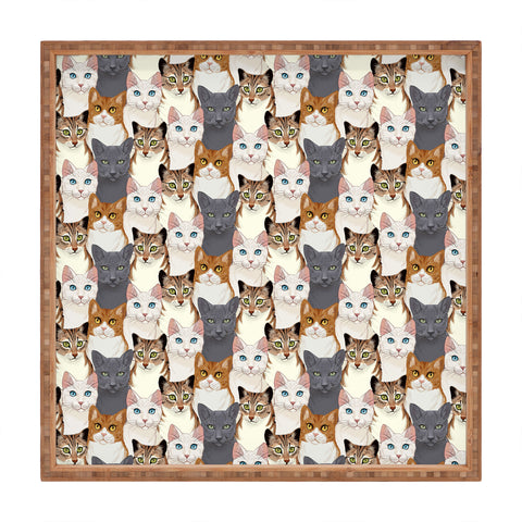 Avenie Cat Portraits Square Tray