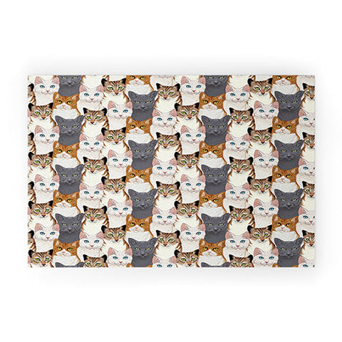 Avenie Cat Portraits Welcome Mat