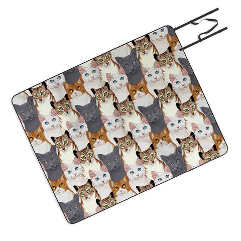 Avenie Cat Portraits Picnic Blanket
