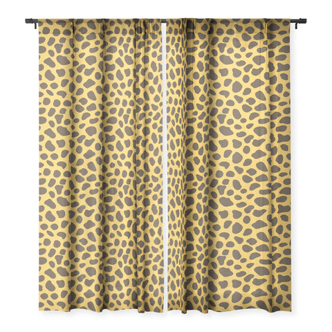 Avenie Cheetah Animal Print Sheer Non Repeat