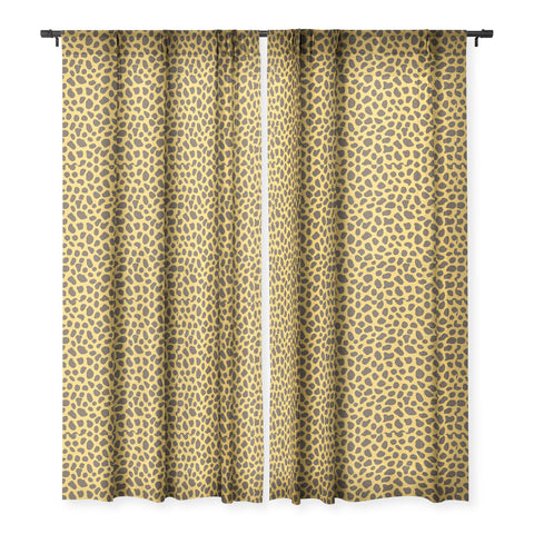 Avenie Cheetah Animal Print Sheer Window Curtain