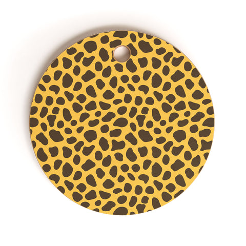 Avenie Cheetah Animal Print Cutting Board Round