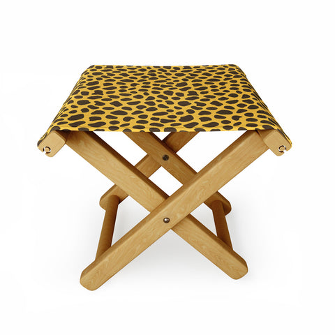Avenie Cheetah Animal Print Folding Stool