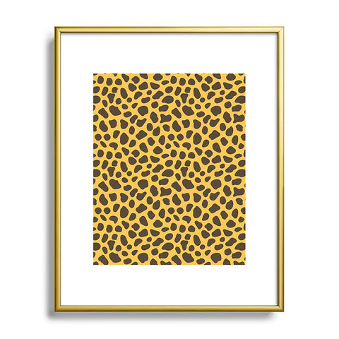 Avenie Cheetah Animal Print Metal Framed Art Print