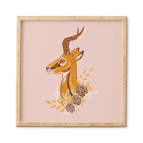 Avenie Cheetah Collection Gazelle Framed Wall Art