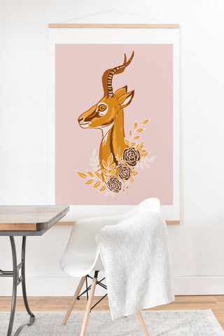 Avenie Cheetah Collection Gazelle Art Print And Hanger