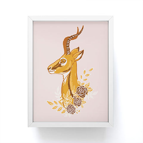 Avenie Cheetah Collection Gazelle Framed Mini Art Print
