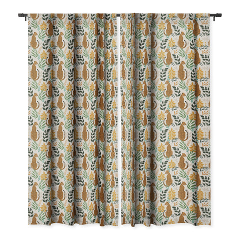 Avenie Cheetah Spring Collection I Blackout Window Curtain