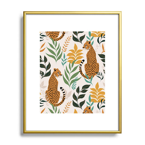 Avenie Cheetah Spring Collection I Metal Framed Art Print