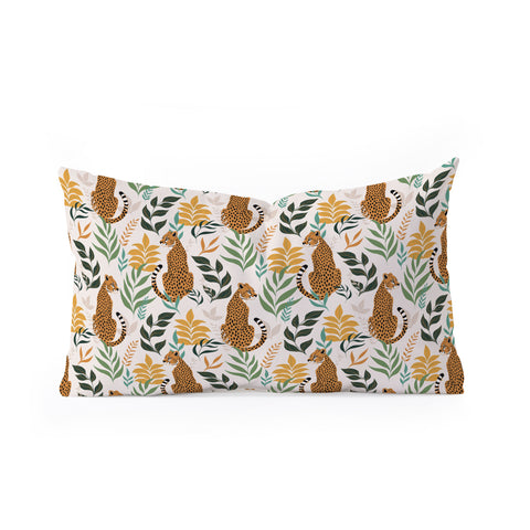Avenie Cheetah Spring Collection I Oblong Throw Pillow