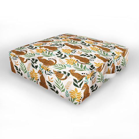 Avenie Cheetah Spring Collection I Outdoor Floor Cushion