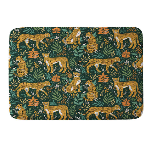 Avenie Cheetah Spring Collection II Memory Foam Bath Mat