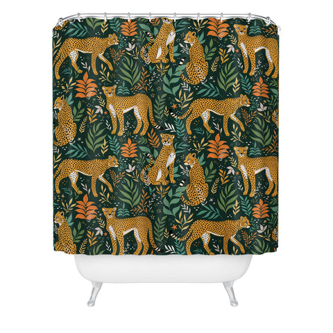 Avenie Cheetah Spring Collection II Shower Curtain