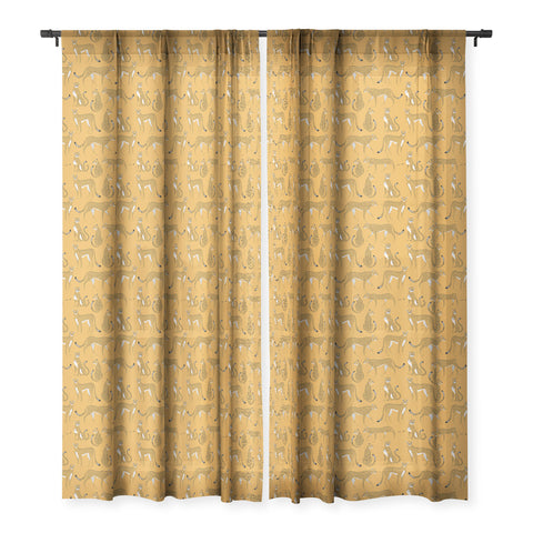 Avenie Cheetah Spring Collection III Sheer Window Curtain