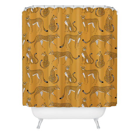 Avenie Cheetah Spring Collection III Shower Curtain