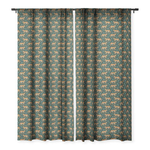 Avenie Cheetah Spring Collection IV Sheer Window Curtain