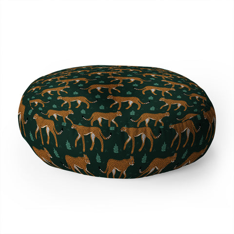 Avenie Cheetah Spring Collection IV Floor Pillow Round