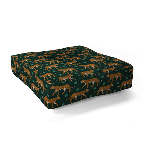Avenie Cheetah Spring Collection IV Floor Pillow Square
