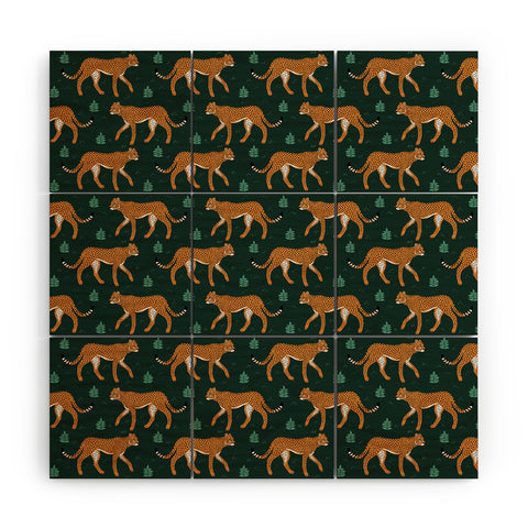 Avenie Cheetah Spring Collection IV Wood Wall Mural