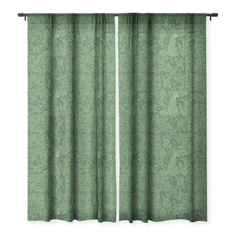 Avenie Cheetah Spring Collection IX Sheer Window Curtain