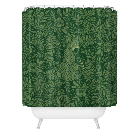 Avenie Cheetah Spring Collection IX Shower Curtain