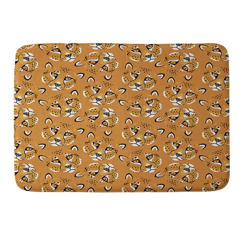 Avenie Cheetah Spring Collection VI Memory Foam Bath Mat